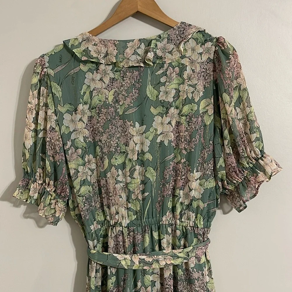 Lauren Conrad flowy ruffle tiered floral maxi dress xl - Picture 8 of 11